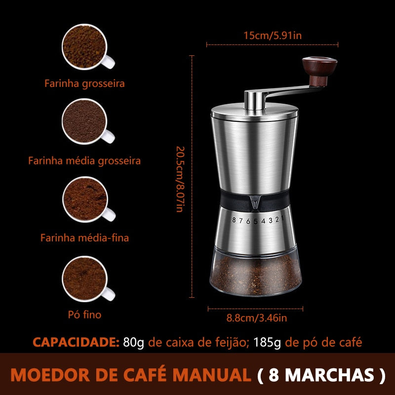 Moedor de Café Manual Portátil