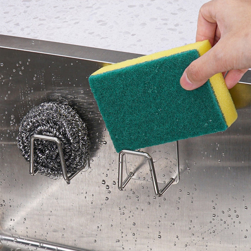 Suporte para esponja de lavar louça em aço inoxidável